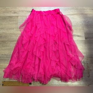 Sincerely Jules women's Bright Pink Ruffle
Layered Tulle Skirt Size Large